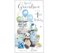 Jonny Javelin 1st Birthday Card for Grandson