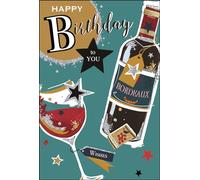 Jonny Javelin Birthday Card Teal Bordeaux