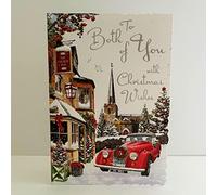 Jonny Javelin Both Of You Christmas Wishes Card Red Car