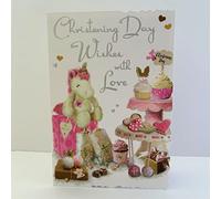 Jonny Javelin Christening Day Wishes with Love Card - Girl Unicorn