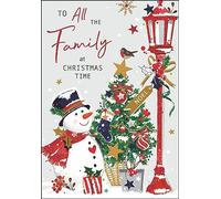 Jonny Javelin All The Family At Christmas Time Card Snowman