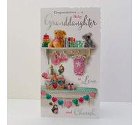 Jonny Javelin Congratulations Granddaughter to Love and Cherish New Baby Card - Teddy