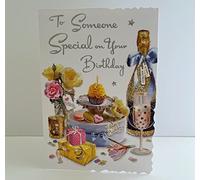 Jonny Javelin Female Someone Special On Your Birthday Card - Flowers Presents Cupcake