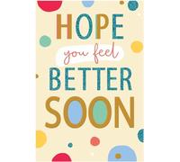 Jonny Javelin Get Well Card - Colourful Circles with Embossed Foil and Flitter Details