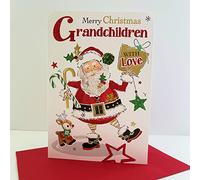 Jonny Javelin Grandchildren Merry Christmas Card Santa