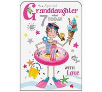 Granddaughter 7th Birthday Card