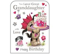 Jonny Javelin Great Granddaughter Birthday Card - Birthday Cake