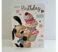 Jonny Javelin Happy Birthday To You Card - Dog Cupcakes