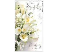 Jonny Javelin in Sympathy Thinking of You White Lily Flowers Card