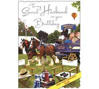 Jonny Javelin Large Special Husband Horses Birthday Card