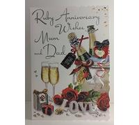 Jonny Javelin Mum and Dad Ruby Anniversary Wishes Card