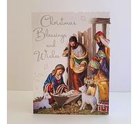 Jonny Javelin Religious Christmas Blessings And Wishes Card - Mary Joseph Baby Jesus