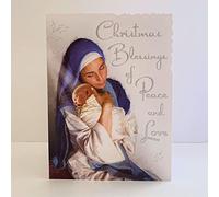 Jonny Javelin Religious Christmas Blessings Of Peace And Love Card - Mary Baby Jesus