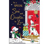 Jonny Javelin Son And Daughter In Law Merry Christmas Card Dalmatians