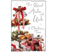 Jonny Javelin Special Auntie And Uncle At Christmas Time Card Mince Pies Cake Stand