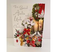 Jonny Javelin Special Auntie And Uncle Christmas Time Card Festive Mantlepiece