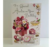 Jonny Javelin Special Auntie Birthday Card Presents Flowers
