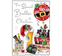 Jonny Javelin Special Brother At Christmas Card Beer Balloon Presents