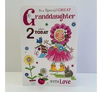 Jonny Javelin Special Great Granddaughter Age 2 Who's 2 Today Birthday Card - Girl Bird House