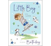 Jonny Javelin Special Little Boy Birthday Card - Happy Birthday Card with Rope Swing and Dogs Design with Flitter Details - Birthday Card for Boys
