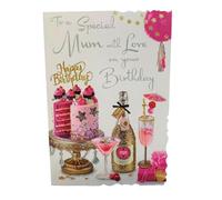 Jonny Javelin Special Mum With Love Birthday Card - Cocktail Birthday Cake