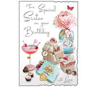 Jonny Javelin Sister Birthday Card Flowers Gift and Cocktail