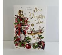 Jonny Javelin Special Son And Daughter In Law Christmas Card Champagne Glasses