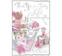 Jonny Javelin Thank You for A Baby Great Granddaughter to Cherish New Baby Card