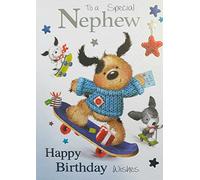 Jonny Javelin. To a Spcial Nephew, Happy Birthday Wishes. Greeting Card.