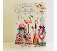 Jonny Javelin to A Special Granddaughter with Love Birthday Card - Presents Champagne Cocktails