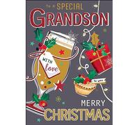 Jonny Javelin To A Special Grandson Merry Christmas Card