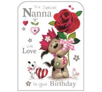 Jonny Javelin.to a Special Nanna with Love on Your Birthday. Greeting Card.