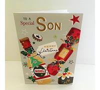 Jonny Javelin To A Special Son Merry Christmas Card Beer Bottle