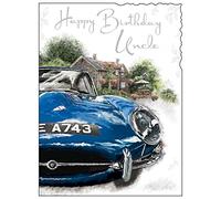 Jonny Javelin Uncle Racing Car Birthday Card