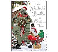 Jonny Javelin Wonderful Brother Love At Christmas Time Card Shed Snowman