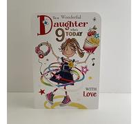 Jonny Javelin Wonderful Daughter Age 9 Who's 9 Today Birthday Card - Hula Hoop