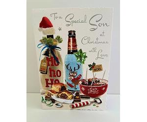 Jonny Javelin Wonderful Son At Christmas Card Beer Snacks
