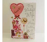 Jonny Javelin Wonderful Wife Happy Birthday With Love Card - Balloons Presents