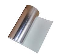 Jonoisax Ceramic Fiber Flame Guard Blanket - 2300F 8# Density Aluminum Foil Backed Heat Shield Blanket for Welding Soldering HVAC Furnace Fireplace Pipe Insulation,500 * 1000 * 5mm