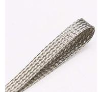 Jonoisax Tinned Copper Braid, Tinned Copper Metal Braid, Anti-Oxidation Grounding Wire, Length: 5M,2.5#: 5x1mm