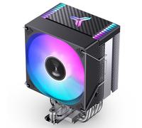 JONSBO CR1400 EVO Black Color Series 9cm CPU Cooler, H130mm, Air Tower Radiator, Silent heatsink, 4pin Automatic Light CPU Fan,4 Copper Heatpipes for AMD AM4/AM5 Intel LGA1700, 92mm RGB Fan, Black