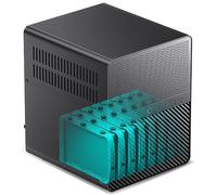 Jonsbo N3 NAS Enclosure Black - Compact Mini-ITX Aluminium Case for 8X 3.5" HDDs, Hot-Swappable, 2x 80mm Fans, SFX Power Supply, USB-C