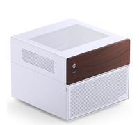 JONSBO N4 White NAS Pc Case, Walnut Wood, 8-Drive Bay/6 * 3.5 "HDD (4 hot-swap,2 Non hot-swap), 2 * 2.5SSD,Micro ATX Chassis USB3.2Gen2Type-C, 1x120mm Fan Built-in, White