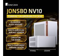 JONSBO NV10 Chassis ITX MINI Full Aluminum Mesh Breathable Support 1U FLEX Power Supply Standing or Lying Desktop Computer Case black