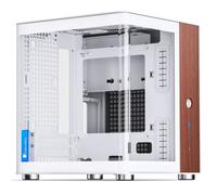 Jonsbo TK-0 PC Case, Mini-Tower, Mini-ITX, Tempered Glass, Wood - White