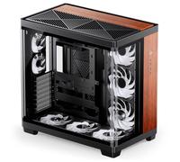 JONSBO TK-4 Wood PC Case, Mid Tower, ATX, Tempered Glass - black