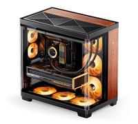 JONSBO TK-4 Wood PC Case, Mid Tower, ATX, Tempered Glass - black
