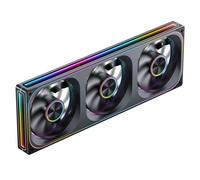 JONSBO ZA-360B PC Case Fan,All(3)-in-One,Single Frame Unit with 3x120mm ARGB Fans,PWM, Silent with 4-Sides Infinity Mirror Fan 2400RPM,28mm Thick,Multiple Led Beads, Installation Ref to Tips