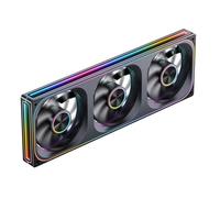 JONSBO ZA-360B PC Case Fan,All(3)-in-One,Single Frame Unit with 3x120mm ARGB Fans,PWM, Silent with 4-Sides Infinity Mirror Fan 2400RPM,28mm Thick,Multiple Led Beads, Installation Ref to Tips