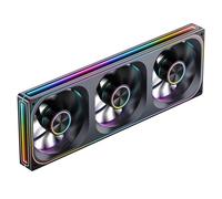 JONSBO ZA-360BR (Reverse) PC Case Fan,All(3)-in-One,Single Frame Unit 120mm ARGB Fan,PWM,Reverse Blade Silent Fans with 4-Sides Infinity Mirror,28mm Thick Multiple Led Beads,Installation Ref to Tips